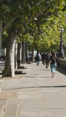 Vertical-Video-Pedestrians-Cyclists-Road-Traffic-Commuting-Work-The-Embankment